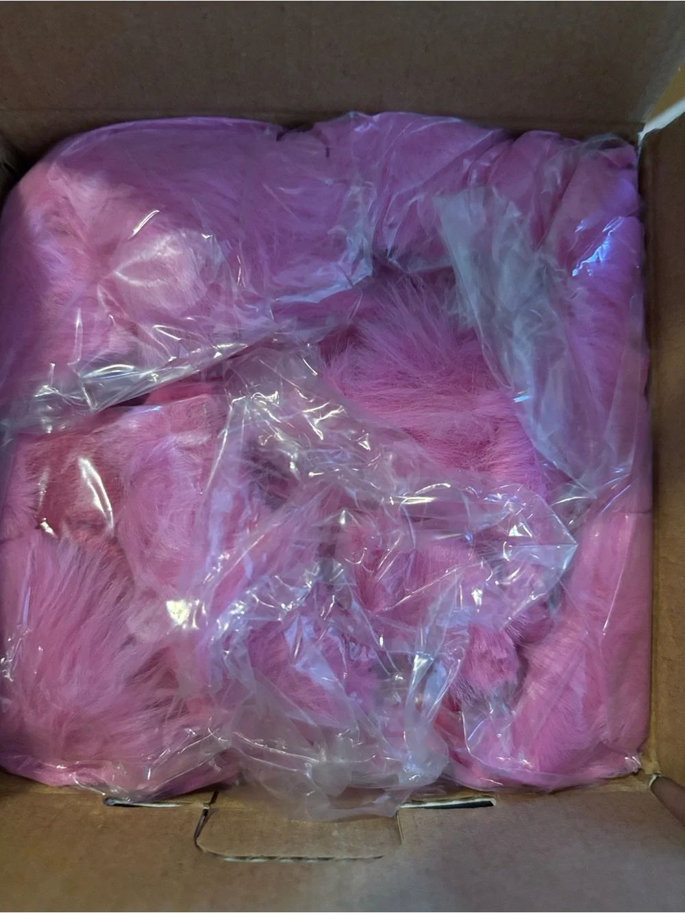 Hot Pink Faux Fur Throw Pillow Covers - Pack of 2 (16